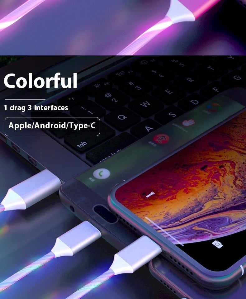 RGB Fast Cable Charging With Neon Lights