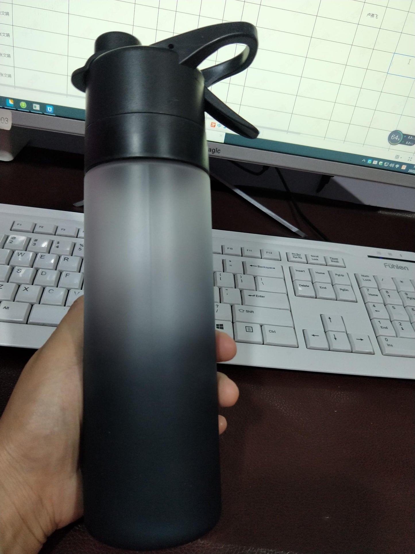 Spray Water Bottle For Girls Outdoor Sport Fitness Water Cup Large Capacity Spray Bottle Drinkware Travel Bottles Kitchen Gadgets - Rhino Lifestyle