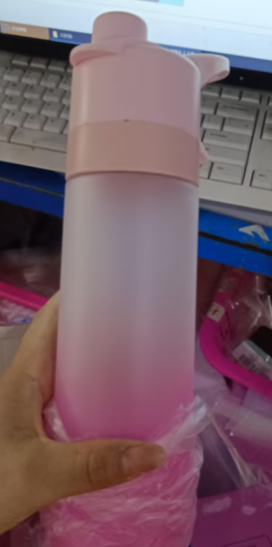 Spray Water Bottle For Girls Outdoor Sport Fitness Water Cup Large Capacity Spray Bottle Drinkware Travel Bottles Kitchen Gadgets - Rhino Lifestyle