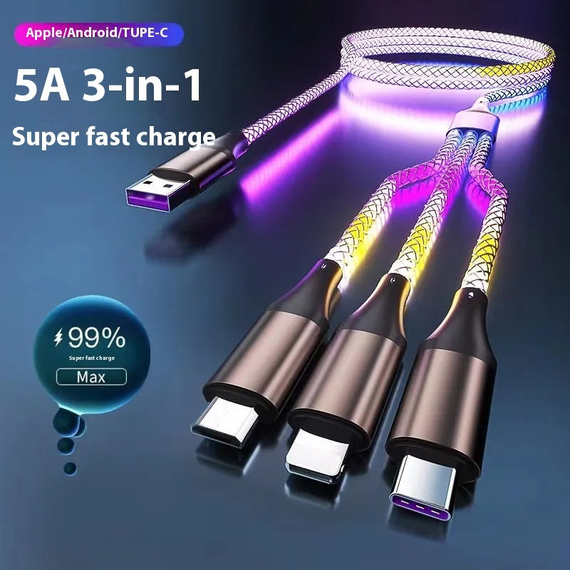 Rainbow Luminous Fast Charging RGB Data Cable