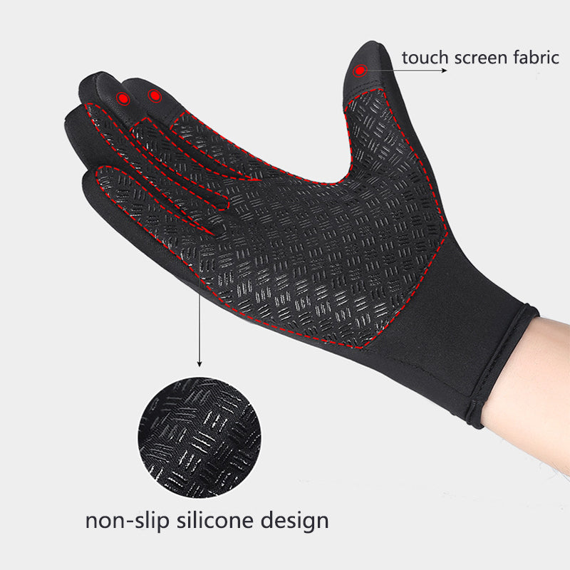 Winter Gloves Touch Screen Riding Motorcycle Sliding Waterproof Sports Gloves With Fleece - Rhino Lifestyle