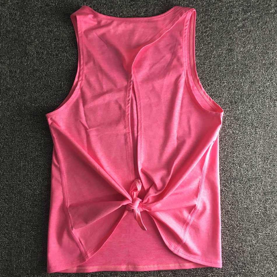 Women Backless Yoga Tank Top Shirts Sleeveless Off Shoulder Sports T Shirt Backless Crop Tops Racerback Gym Workout Clothes - Rhino Lifestyle