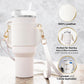 Water Bottle Handle Shoulder Strap For 30-40oz Bottles PU Leather Tumbler Handle Water Bottle Sling Accessory - Rhino Lifestyle