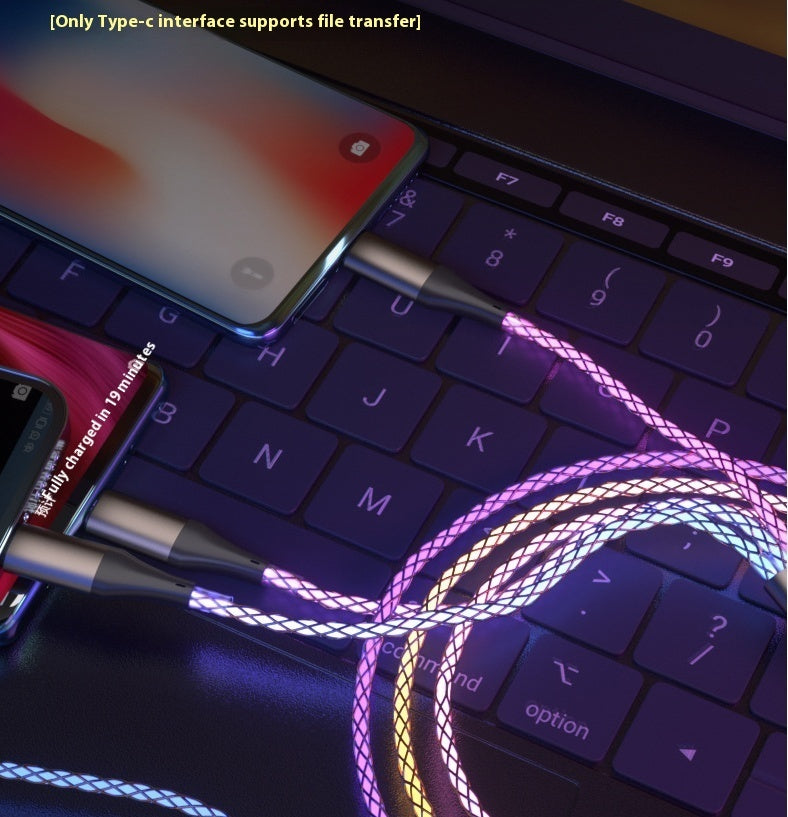 Rainbow Luminous Fast Charging RGB Data Cable