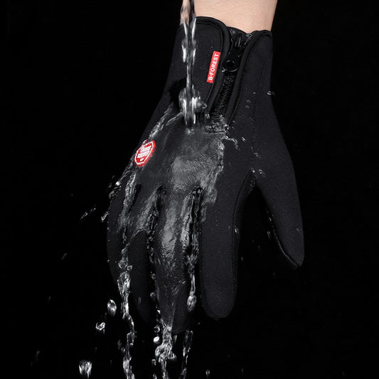 Winter Gloves Touch Screen Riding Motorcycle Sliding Waterproof Sports Gloves With Fleece - Rhino Lifestyle