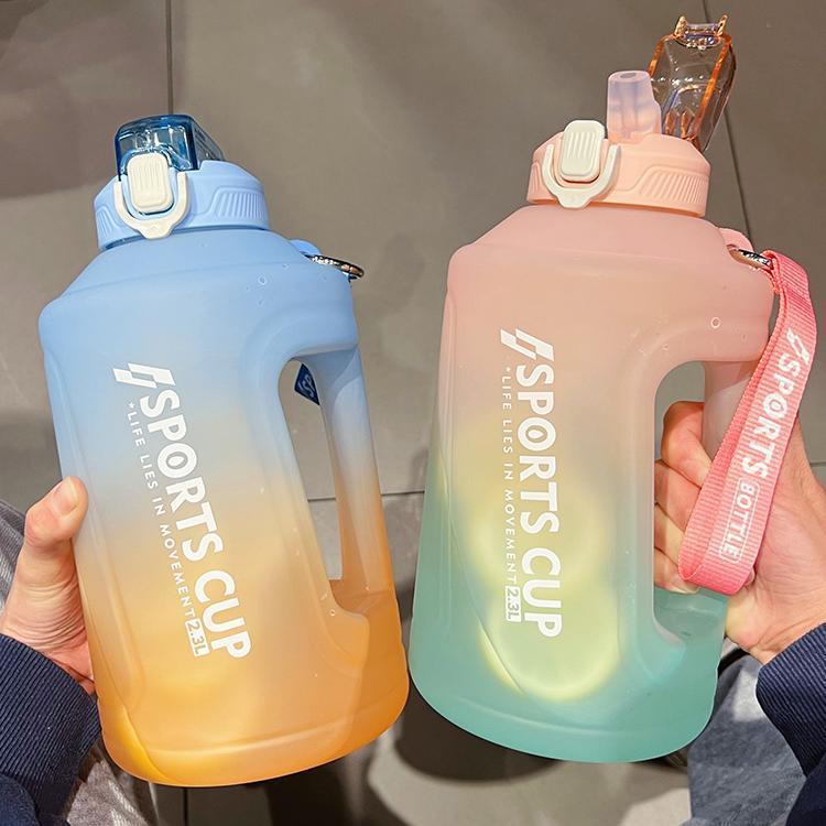 Extra Large Capacity Cup With Straw Fitness Sports Water Bottle Fitness Big Bottles - Rhino Lifestyle