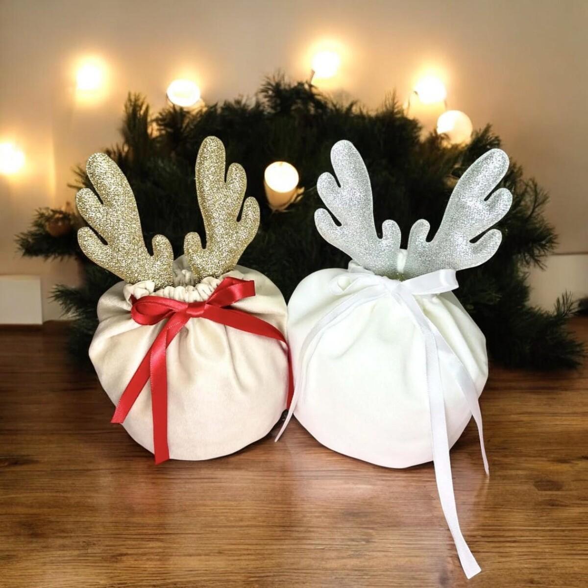 5 Pcs Christmas Antler Gift Bags
