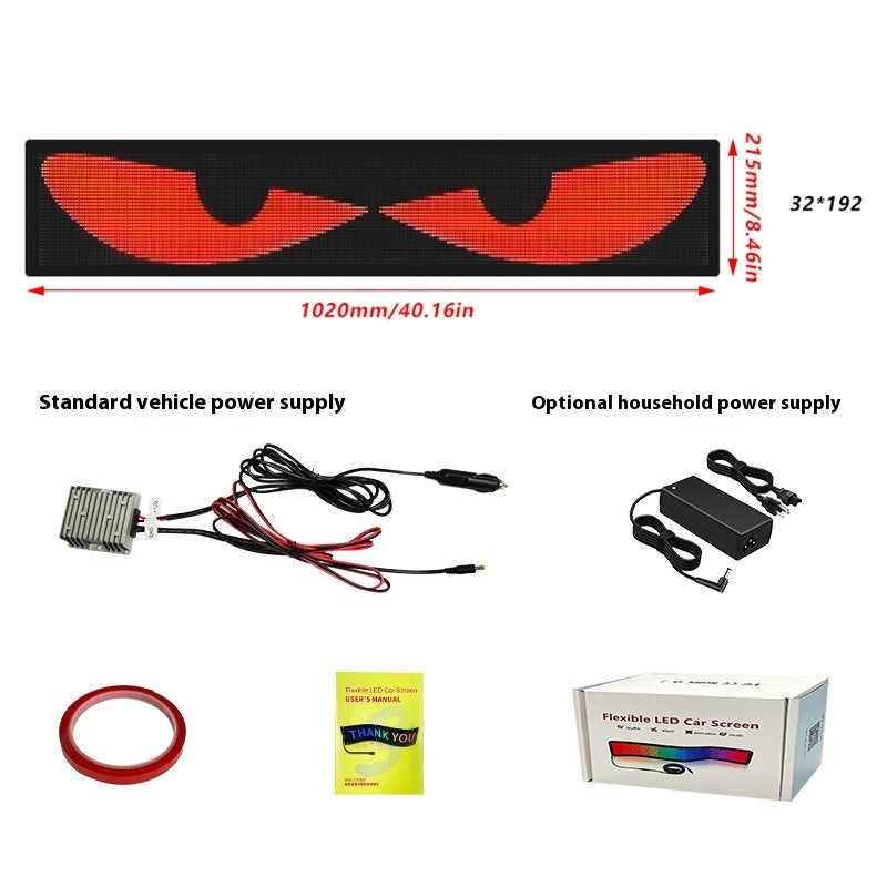 Dynamic Eyes Car Windshield Flexible LED Display for Big Cars By Rhino Lifestyle