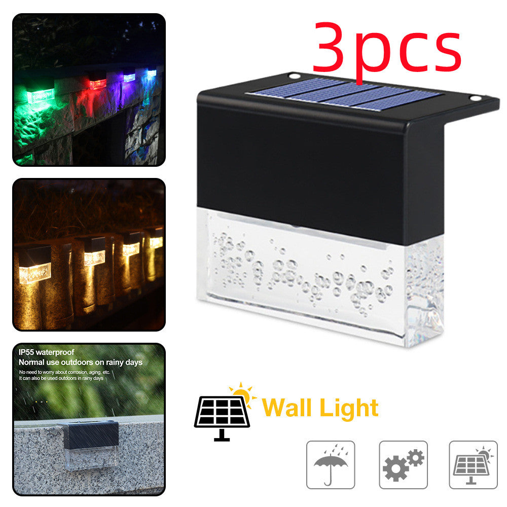 Christmas Waterproof New RGB LED Solar Light Step Fence Light