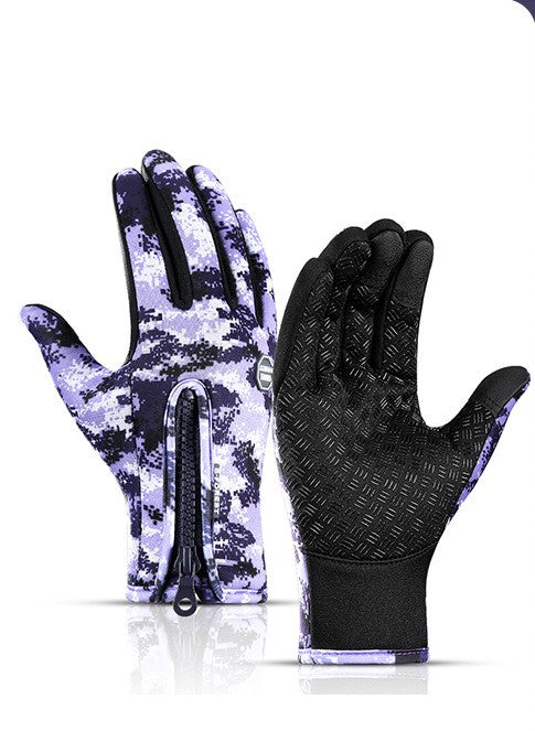 Winter Gloves Touch Screen Riding Motorcycle Sliding Waterproof Sports Gloves With Fleece - Rhino Lifestyle