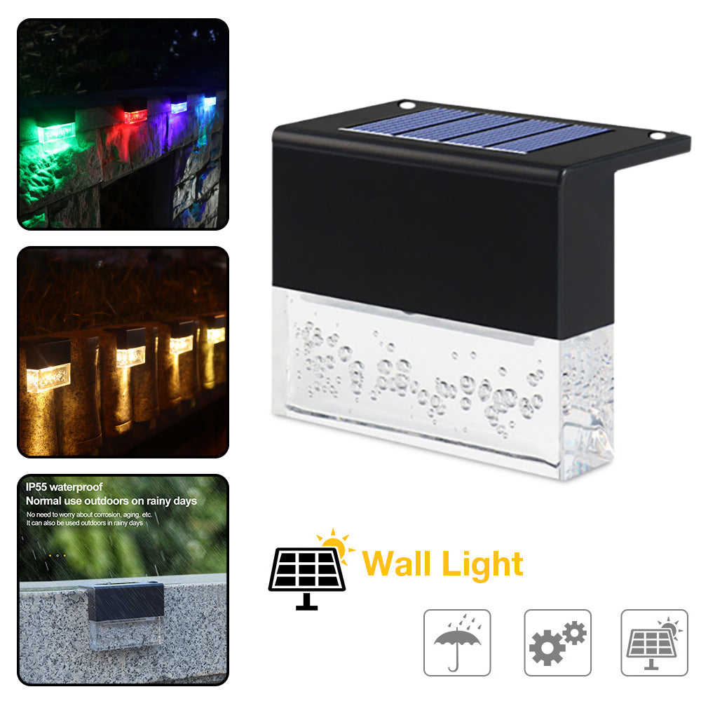 Christmas Waterproof New RGB LED Solar Light Step Fence Light