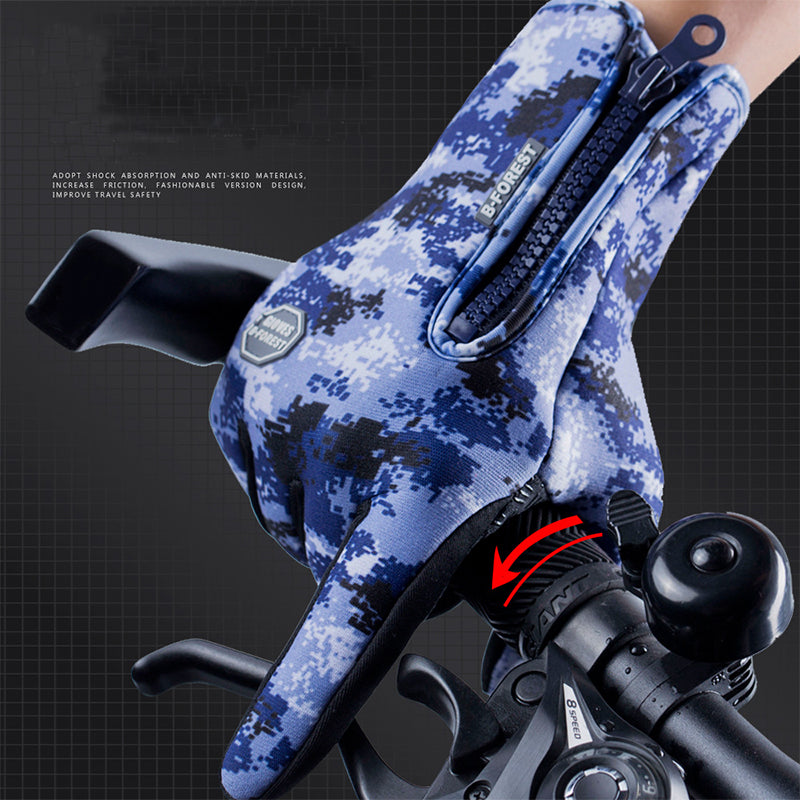 Winter Gloves Touch Screen Riding Motorcycle Sliding Waterproof Sports Gloves With Fleece - Rhino Lifestyle
