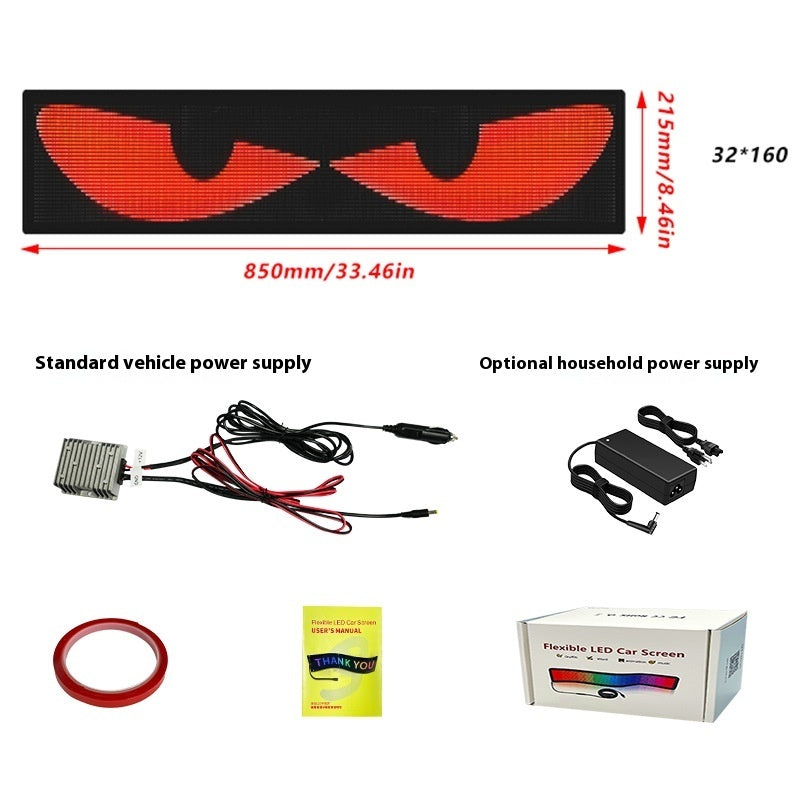 Dynamic Eyes Car Windshield Flexible LED Display for Big Cars By Rhino Lifestyle