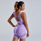 2pcs Yoga Set Women's Vest And Shorts Tracksuit Seamless Workout Sportswear Gym Clothing High Waist Leggings Fitness Sports Suits - Rhino Lifestyle