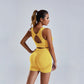 2pcs Yoga Set Women's Vest And Shorts Tracksuit Seamless Workout Sportswear Gym Clothing High Waist Leggings Fitness Sports Suits - Rhino Lifestyle