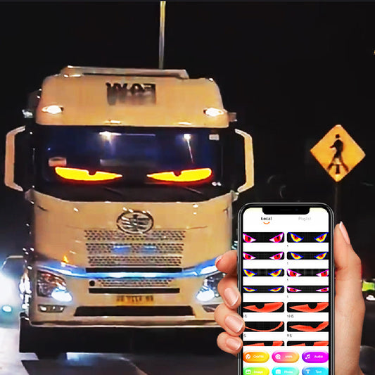 Dynamic Eyes Car Windshield Flexible LED Display for Big Cars By Rhino Lifestyle