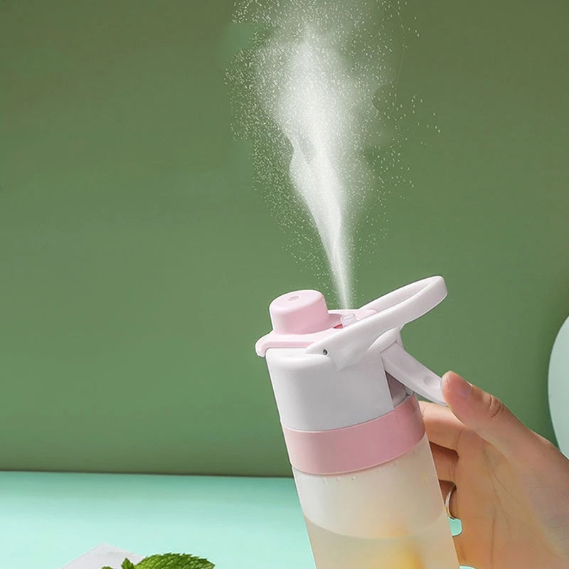 Spray Water Bottle For Girls Outdoor Sport Fitness Water Cup Large Capacity Spray Bottle Drinkware Travel Bottles Kitchen Gadgets - Rhino Lifestyle