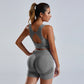2pcs Yoga Set Women's Vest And Shorts Tracksuit Seamless Workout Sportswear Gym Clothing High Waist Leggings Fitness Sports Suits - Rhino Lifestyle